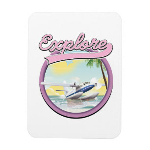 Magnet Flexible Découvrez le logo de voyage