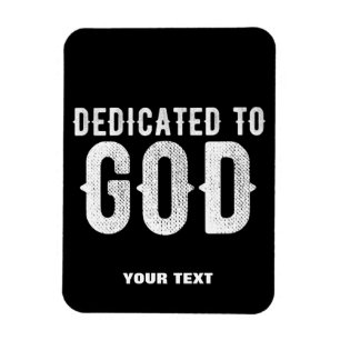 MAGNET FLEXIBLE DÉDIÉ À DIEU COOL PERSONNALISABLE TEXTE BLANC