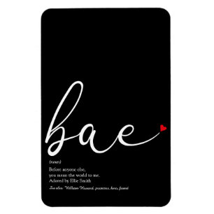 Magnet Flexible Définition de Bae cœur d'amour écriture