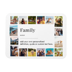 Magnet Flexible Définition de famille Collage de photos personnali