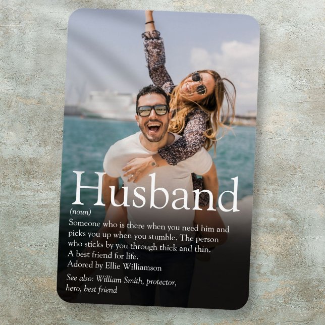 Magnet Flexible Définition de photo du meilleur mari du monde (World's Best Ever Husband Definition Photo Magnet)