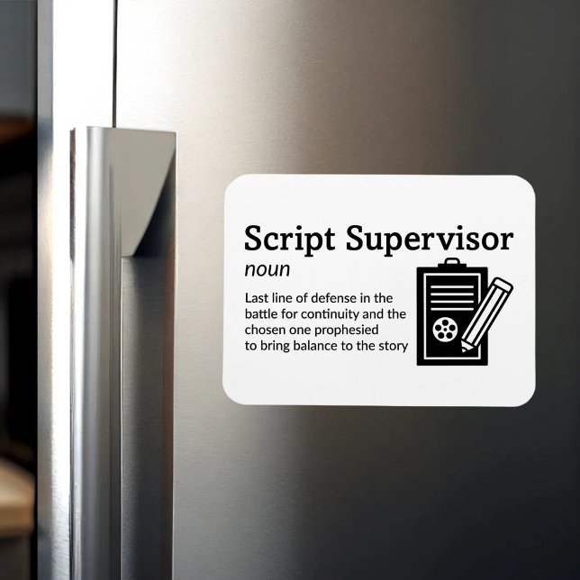 Magnet Flexible Définition du superviseur de script - Film 3" x 4" (Créateur téléchargé)