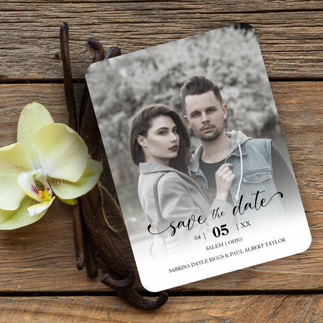 Magnet Flexible Delicate Romantic Wedding Custom Photo Couple (Créateur téléchargé)