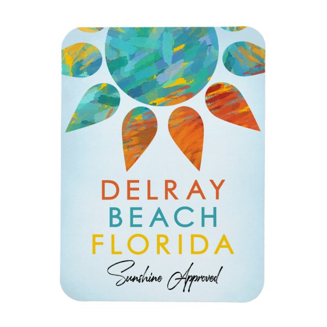 Magnet Flexible Delray Beach Floride Sunshine Travel (Vertical)