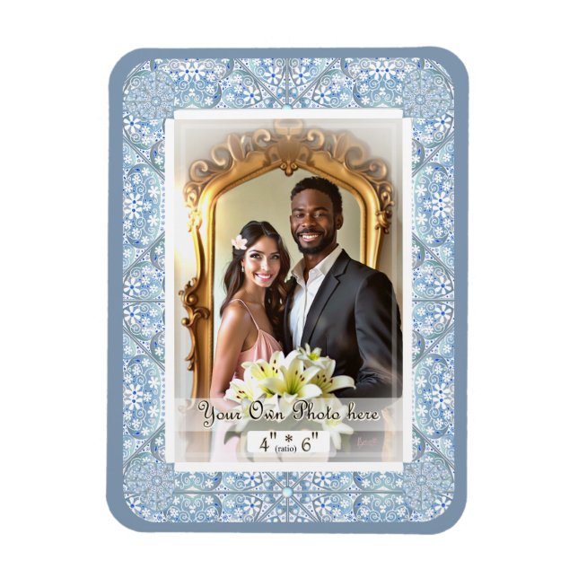 Magnet Flexible Dentelle en céramique bleu clair (Vertical)