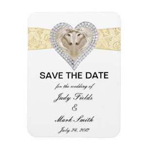 Magnet Flexible Dentelle Jaune Unicorne Enregistrer l'aimant Date