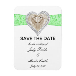 Magnet Flexible Dentelle verte Unicorne Enregistrer l'aimant de da