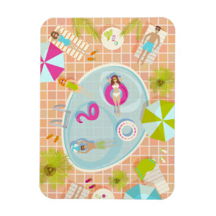 Magnet Flexible Des filles et des garçons du bikini jouant au jeu 