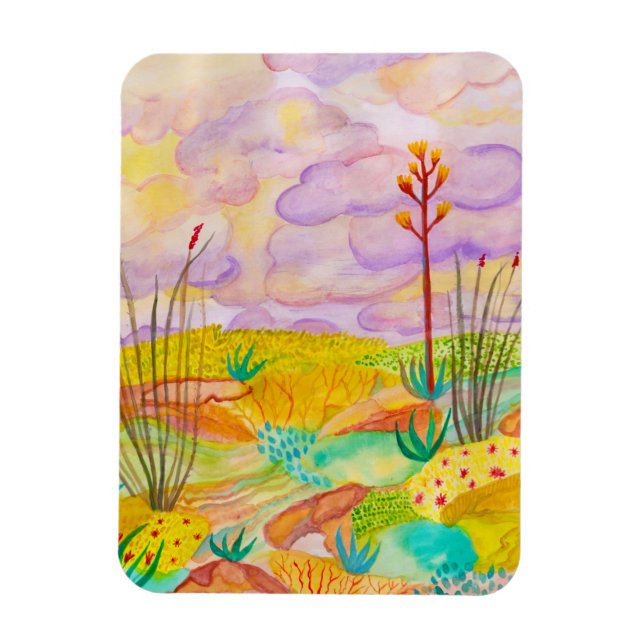 Magnet Flexible Desert Dreams Watercolor Nouveau-Mexique (Vertical)