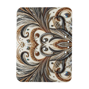 Magnet Flexible Design baroque glamour avec Parties scintillant et