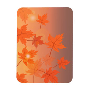 Magnet Flexible Design d'automne avec feuilles d'érable et effet b