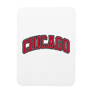Magnet Flexible Design de texte du style Varsity Red Block de Chic