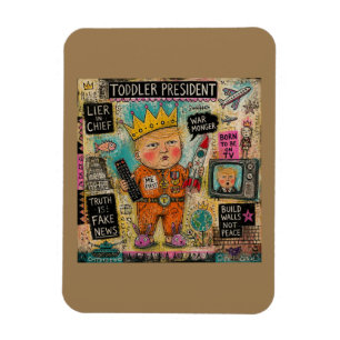 Magnet Flexible Dessin animé collage président bambin drôle
