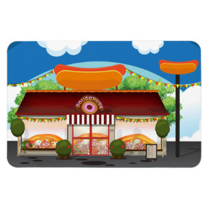 Magnet Flexible Dessin animé de restaurant de restauration rapide