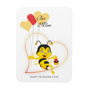 Magnet Flexible Dessin de Saint-Valentin sur la mine d'abeilles ad