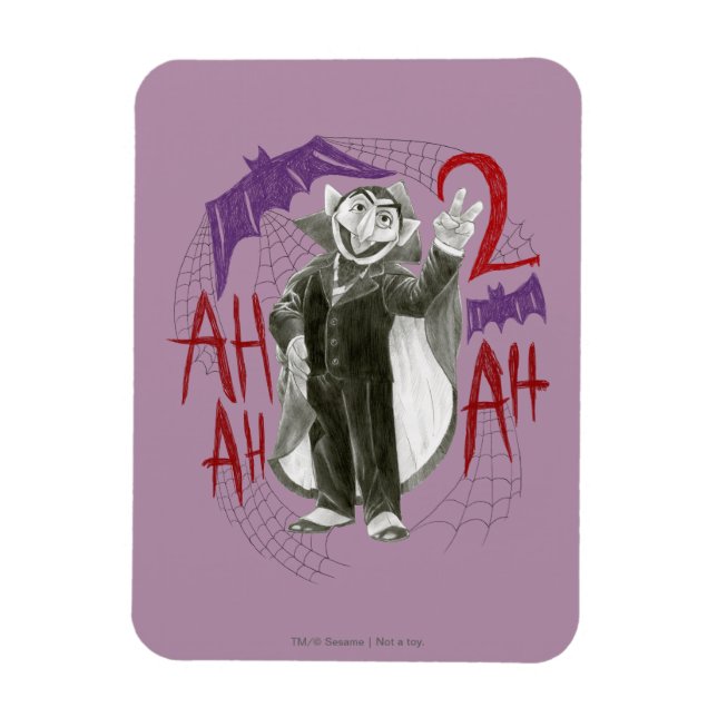 Magnet Flexible Dessin d'esquisse Count von Count B&W (Vertical)