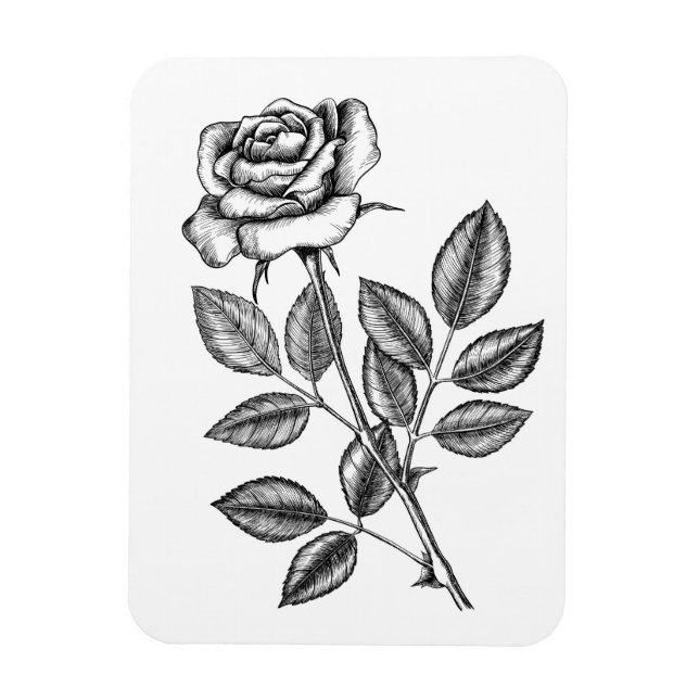 Magnet Flexible dessin rose 2 (Vertical)