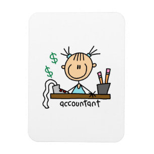 Magnet Flexible Dessinateur comptable bonhomme allumette