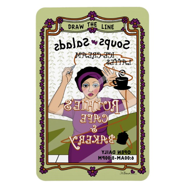 Magnet Flexible Dessinez l'aimant du réfrigérateur Line_A_4x6 (Vertical)