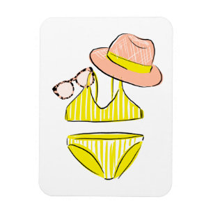 Magnet Flexible Détendez-vous au soleil - maillot de bain jaune