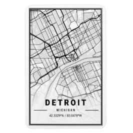 Magnet Flexible Detroit Michigan USA City Travel City Carte