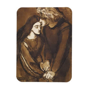 Magnet Flexible Deux amants par Dante Gabriel Rossetti