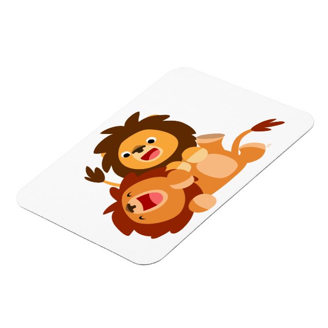 Magnet Flexible Deux mignons Lions de Cartoon Joué Aimant Flexible (Côté Gauche)