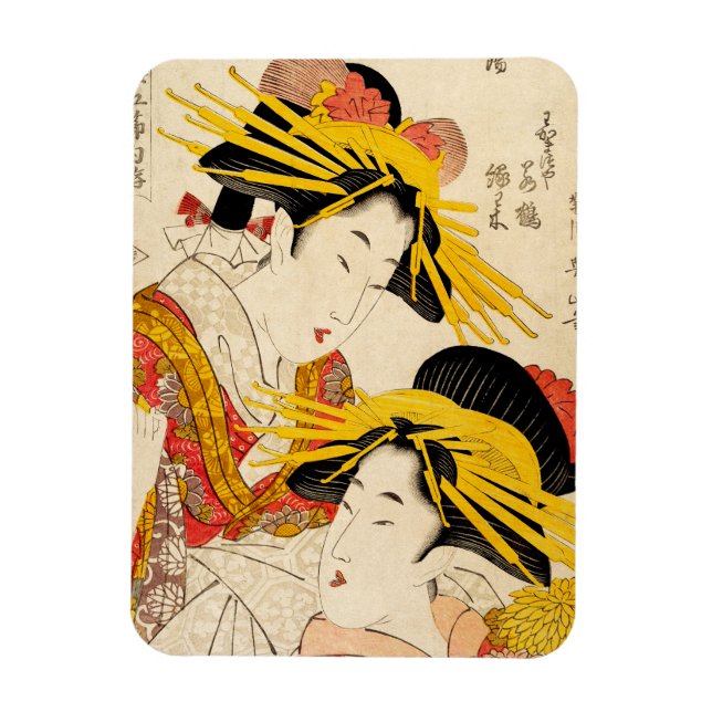 Magnet Flexible Deux oeuvres d'art de Geisha (Vertical)