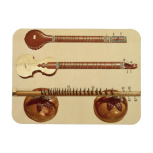 Magnet Flexible Deux sitar et un vina de rudra, Indien, de