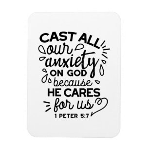 Magnet Flexible Déversez toute votre anxiété – 1 Pierre 5:7 Verset