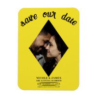 Diamant jaune brillant Photo Mariage Enregistrer l