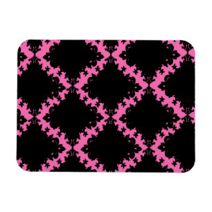 Magnet Flexible diamant noir rose chaud mod damé