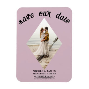 Magnet Flexible Diamant Rose Poussiéreux Photo Mariage Enregistrer