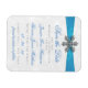 Magnet Flexible Diamante Snowflake & Blue Ribbon Mariage d'hiver (Horizontal)