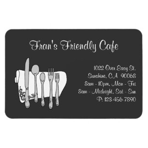 Magnet Flexible Dinnerware Restaurant Magnat personnalisé noir bl