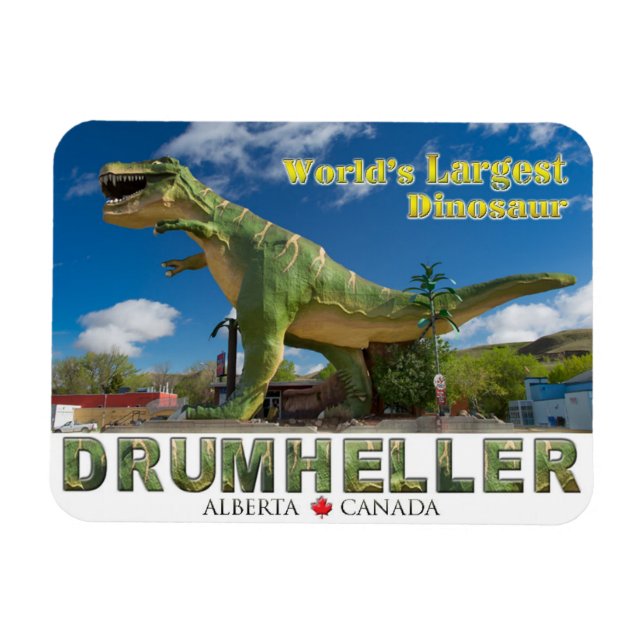 Magnet Flexible Dinosaure le plus grand du monde - Aimant frigo so (Horizontal)