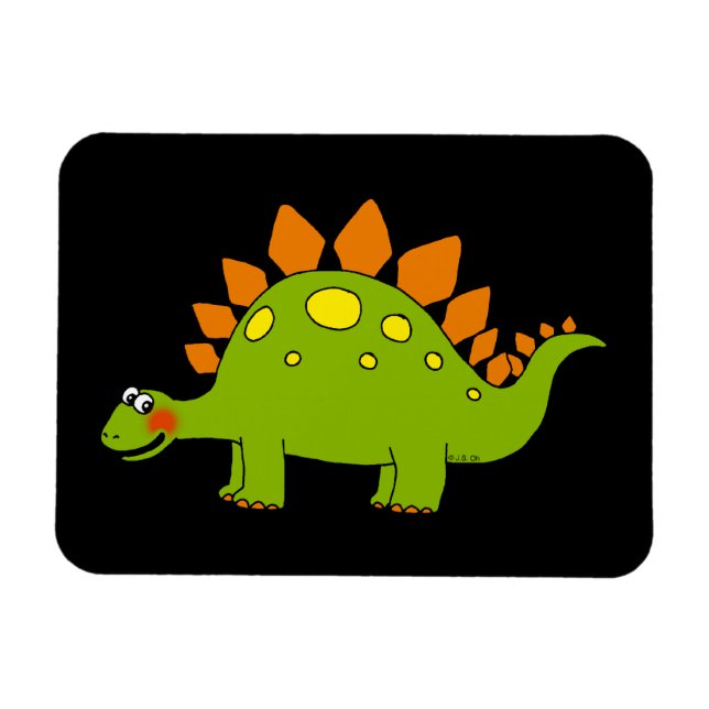 Magnet Flexible Dinosaure mignon - stegosaurus (Horizontal)