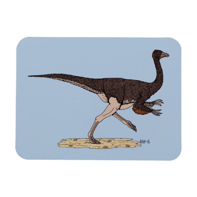 Magnet Flexible Dinosaure ornithomimus crétacé (Horizontal)
