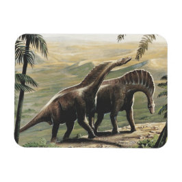 Magnet Flexible Dinosaures vintages, Amargasaurus aux palmiers