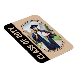 Magnet Flexible Diplômé de l'école/collège photo moderne gras