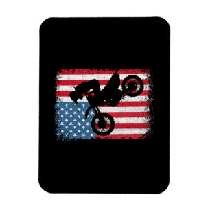 Magnet Flexible Dirt Vélo Drapeau Américain Motocross Vélo Hommes