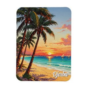 Magnet Flexible Djerba Island Tunisie Carte postale Voyage