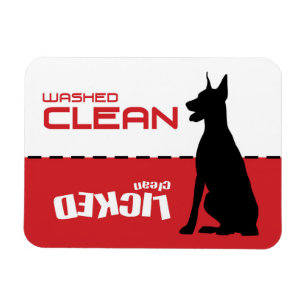 Magnet Flexible Dobermann, aimant de lave-vaisselle de great dane