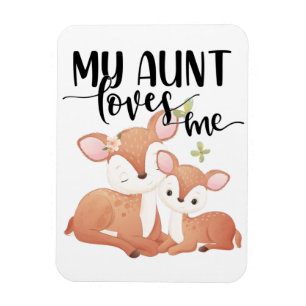 Magnet Flexible Doe et Fawn Ma tante m'aime