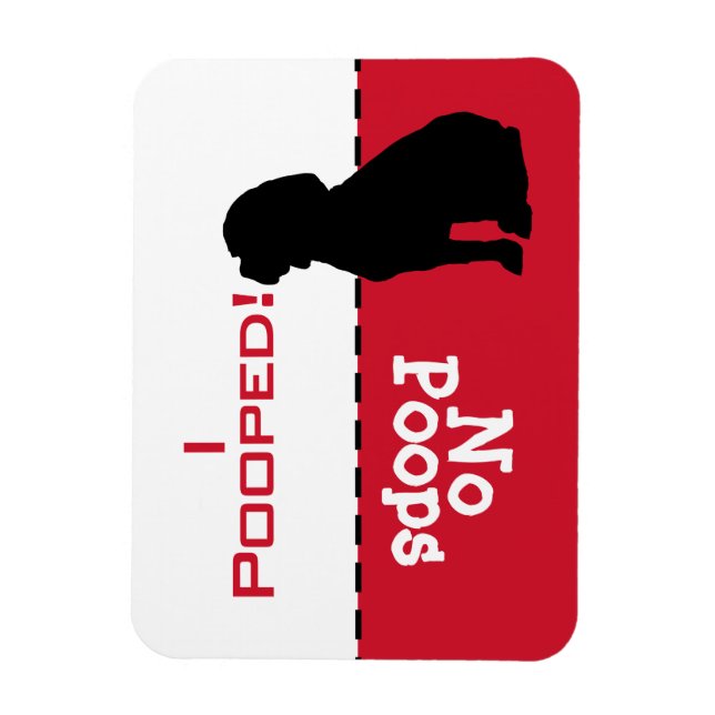 Magnet Flexible Dog Dog To Go Potty Poop Magnet, beagle hound (Vertical)