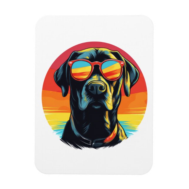 Magnet Flexible Dog with Sunglasses (Vertical)