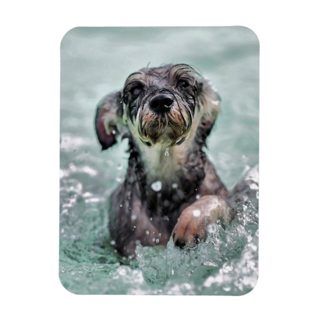 Magnet Flexible Doggy Paddle mignon chien nager (Vertical)