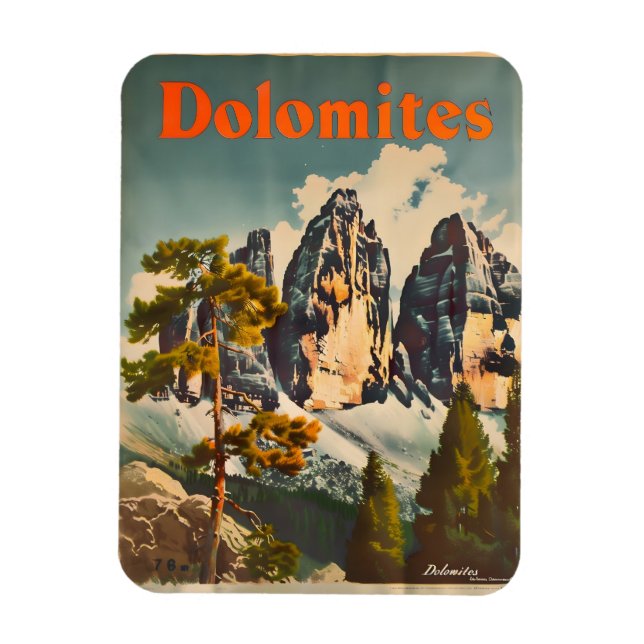 Magnet Flexible Dolomites Vintage (Vertical)