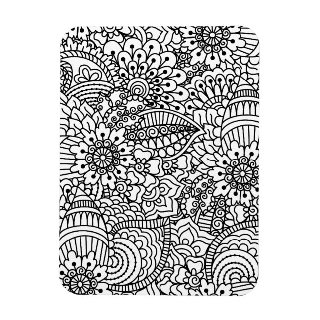 Magnet Flexible Doodle de fleurs (Vertical)