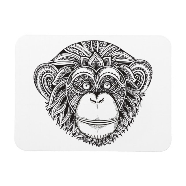Magnet Flexible Doodle de l'illusion du singe (Horizontal)